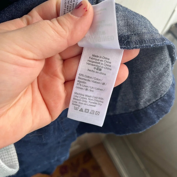 J. Crew NWT Square-neck‎ Puff Sleeve denim chambray mini dress size 8 - Picture 9 of 10